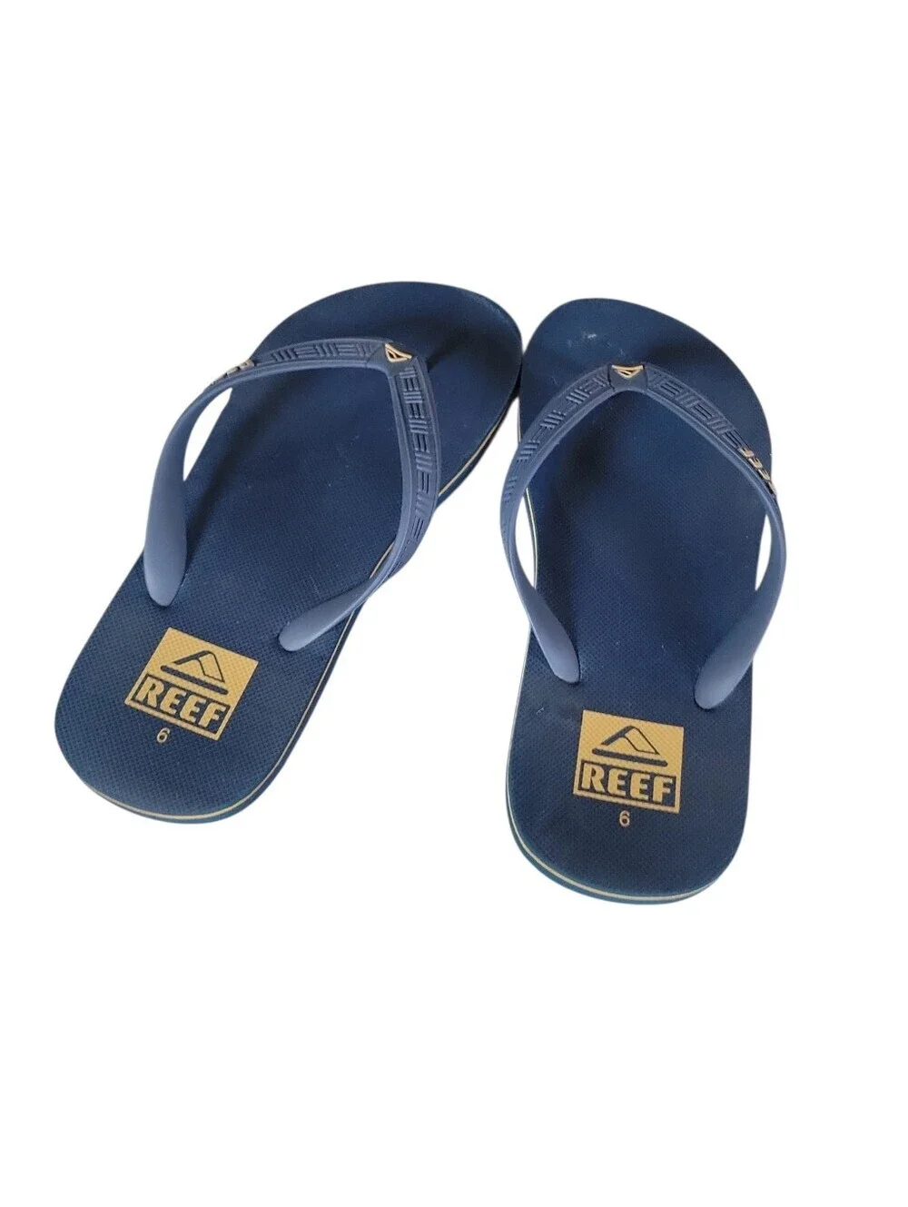 Reef Men's Water Friendly Classic Toe Strap Navy Blue Flip Flop Sz 6